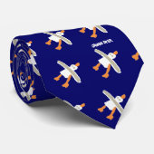 芸術のタイ: 頭が切れるで深く青いコーニッシュのカモメ ネクタイ (ロール)