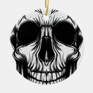芸術のダンプによるスカル セラミックオーナメント