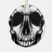 芸術のダンプによるスカル セラミックオーナメント (左)