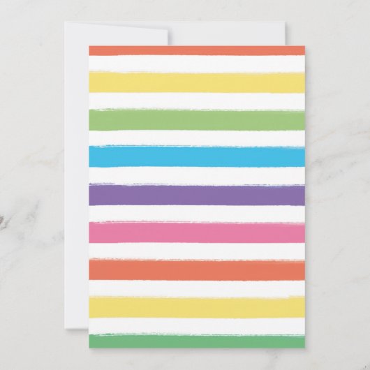 芸術のパーティーのテーマの誕生日のパーティの招待状 招待状 (裏面)