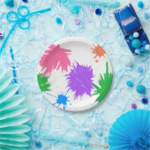 芸術のパーティーのペンキの(ばちゃばちゃ)跳ねる ペーパープレート (パーティー)