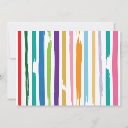 芸術のパーティーの絵画の写真のペンキの誕生日の招待 招待状 (裏面)