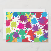 芸術のパーティーの絵画の誕生日のペンキのパレットの招待 招待状 (裏面)