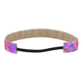 芸術のピンク、青、赤い質の背景 アスレチックヘッドバンド (裏面)