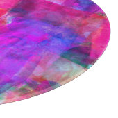 芸術のピンク、青、赤い質の背景 カッティングボード (角)