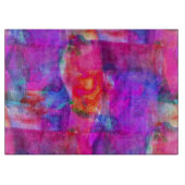 芸術のピンク、青、赤い質の背景 カッティングボード (正面)