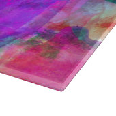芸術のピンク、青、赤い質の背景 カッティングボード (角)