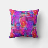 芸術のピンク、青、赤い質の背景 クッション (裏面)