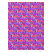 芸術のピンク、青、赤い質の背景 テーブルクロス (正面)