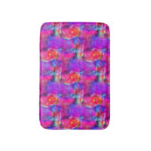 芸術のピンク、青、赤い質の背景 バスマット (正面縦)