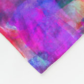 芸術のピンク、青、赤い質の背景 フリースブランケット (角)