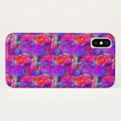 芸術のピンク、青、赤い質の背景 Case-Mate iPhoneケース (裏面(横))