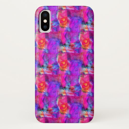 芸術のピンク、青、赤い質の背景 Case-Mate iPhoneケース (裏面)