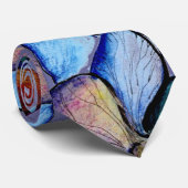 芸術のブルーオーキッドのタイ ネクタイ (ロール)