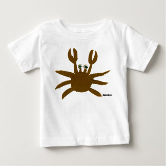 芸術のベビー: 熱狂するなカニおよびカモメ ベビーTシャツ