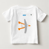 芸術のベビー: 熱狂するなカニおよびカモメ ベビーTシャツ (裏面)