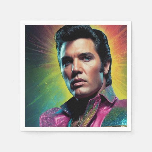 芸術のポップ・アートの王 スタンダードカクテルナプキン (正面)