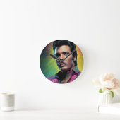 芸術のポップ・アートの王 ラウンド壁時計 (ホーム)