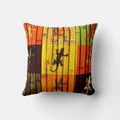 芸術のヤモリの枕 クッション (裏面)