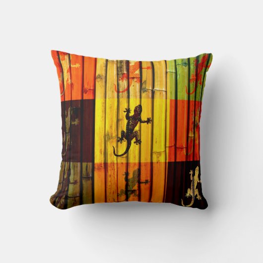 芸術のヤモリの枕 クッション (正面)