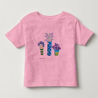 芸術のワイシャツ: 花のポットの多く トドラーTシャツ