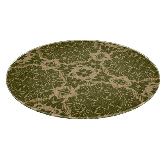 芸術のヴィンテージのダマスク織パターン カッティングボード (角)