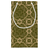 芸術のヴィンテージのダマスク織パターン スモールペーパーバッグ (裏面)