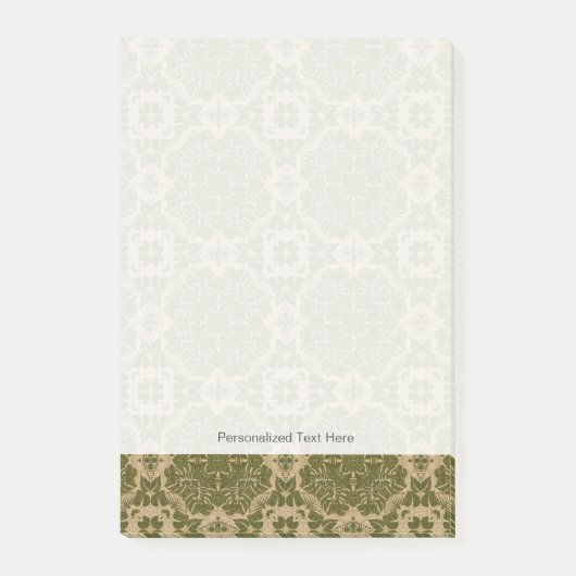 芸術のヴィンテージのダマスク織パターン ポストイット (正面)