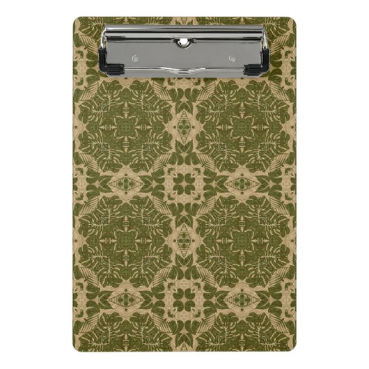 芸術のヴィンテージのダマスク織パターン ミニクリップボード (正面)