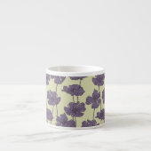 芸術のヴィンテージ花パターン背景 エスプレッソカップ (正面)