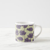 芸術のヴィンテージ花パターン背景 エスプレッソカップ (右)