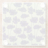 芸術のヴィンテージ花パターン背景 ガラスコースター (裏面)