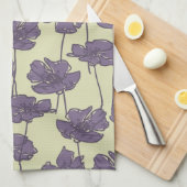 芸術のヴィンテージ花パターン背景 キッチンタオル (四つ折り)