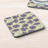 芸術のヴィンテージ花パターン背景 コースター (左側)