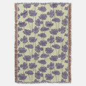 芸術のヴィンテージ花パターン背景 スローブランケット (正面縦)