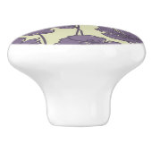 芸術のヴィンテージ花パターン背景 セラミックノブ (側面)