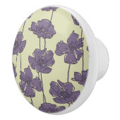 芸術のヴィンテージ花パターン背景 セラミックノブ (右)