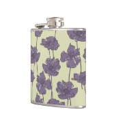 芸術のヴィンテージ花パターン背景 フラスク (左)