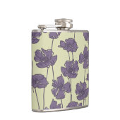 芸術のヴィンテージ花パターン背景 フラスク (右)