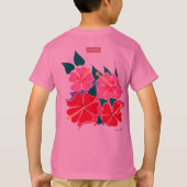芸術の上: かわいいハイビスカスの中心 Tシャツ (裏面)