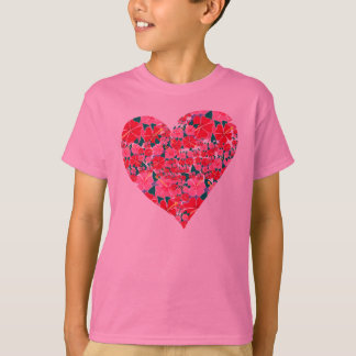 芸術の上: かわいいハイビスカスの中心 Tシャツ