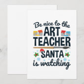 芸術の先生に優しくしてね サンタは見てる シーズンカード (正面/裏面)