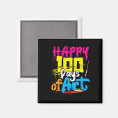 芸術の先生の学生100日目のハッピー100日 マグネット (正面/裏面)