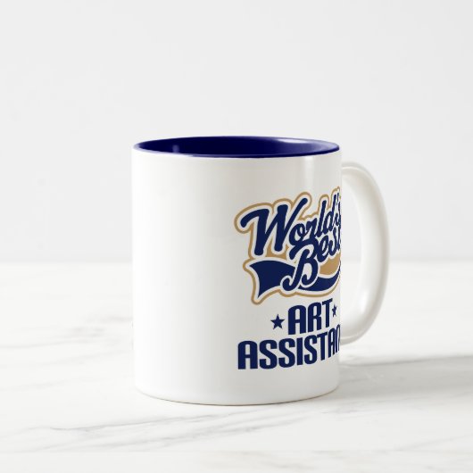 芸術の助手(世界のベスト)のためのギフトのアイディア ツートーンマグカップ (正面右)