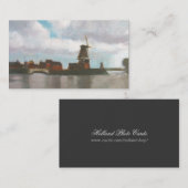 芸術の名刺を絵を描くオランダの風車 名刺 (正面/裏面)