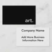 芸術の名刺 名刺 (正面/裏面)