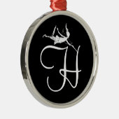 芸術の妖精のイニシャル: H メタルオーナメント (右)