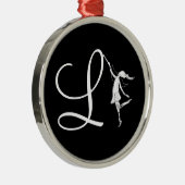 芸術の妖精のイニシャル: L メタルオーナメント (右)