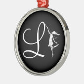 芸術の妖精のイニシャル: L メタルオーナメント (左)