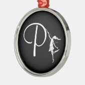 芸術の妖精のイニシャル: P メタルオーナメント (左)